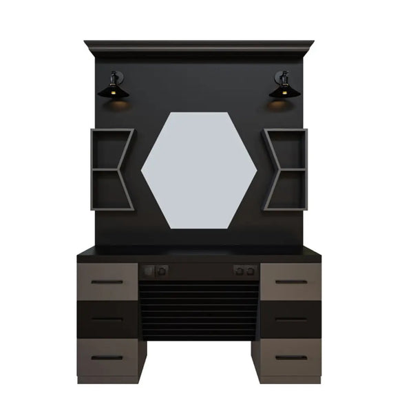 0142 Mirror Station MS 17 Zwart