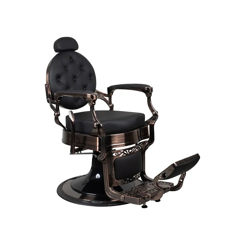 Friseurstuhl FR 58015 A3 Rot Bronze Chromgestell Hamburg Schwarz (004)
