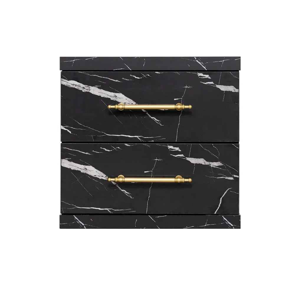 Cabinet ST 20 Colour 730 2 Drawer Storage Unit with Gold Accents