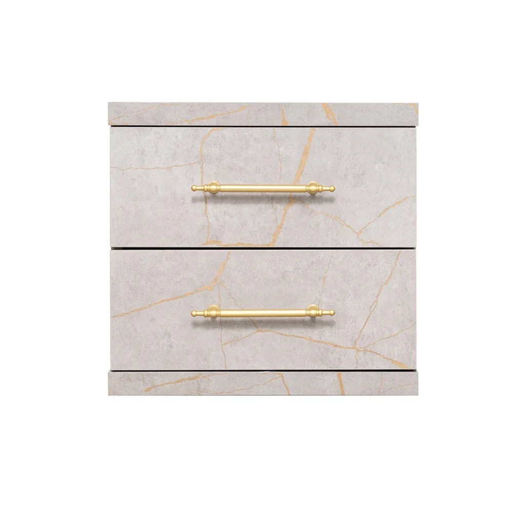 ST 20-kast, kleur 8034 1, opbergmeubel met 2 laden en gouden accenten