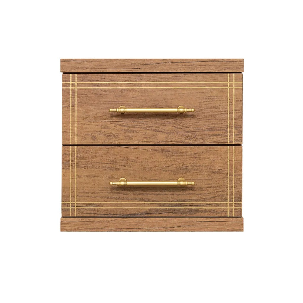 Schrank ST 20 Barock Aufbewahrungsschrank mit 2 Schubladen und Goldakzenten
