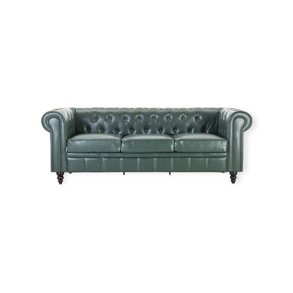 Chesterfield Koltuk 0379 3 CG008 Yeşil