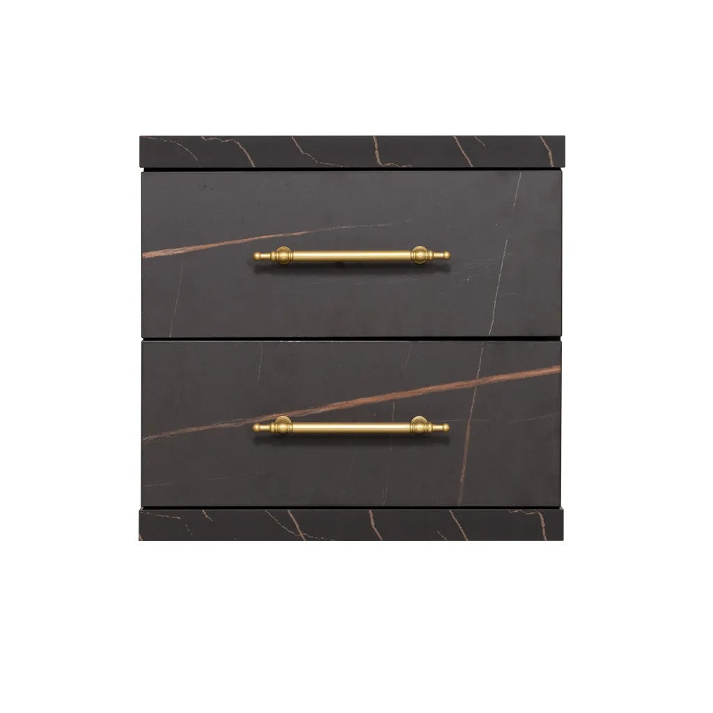 Cabinet ST 20 Colour 8033 1 2 Drawer Storage Unit with Gold Accents