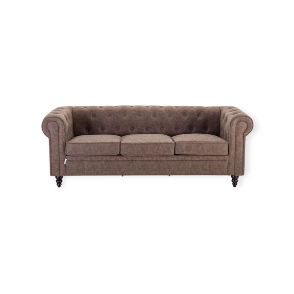 Chesterfield Koltuk 0379 3 B33 28 Kahverengi