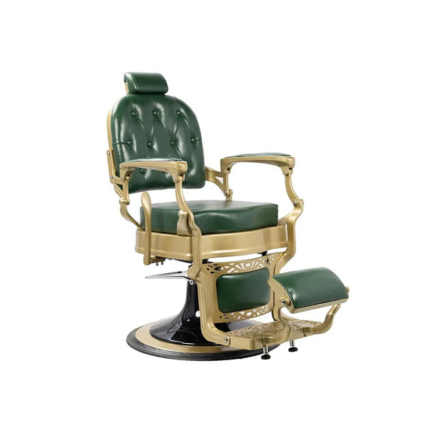 Fauteuil de barbier FR 58028 HC cadre peint doré vert âme (007)