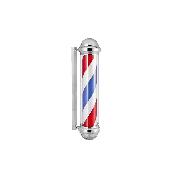 DITA Barber Pole Silver BP 06 - 158.5cm LED Rotating Classic Barbershop Sign