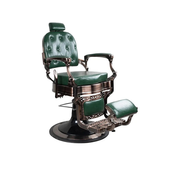 Fauteuil de coiffeur FR 58015 A3 Rouge Bronze Chrome Marseille Green (007)