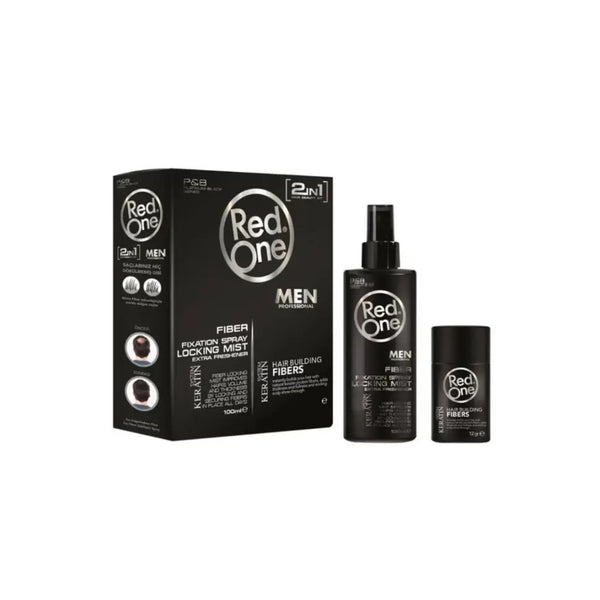 RedOne Haarfasertonic-Set Dunkelbraun 100ml + 12gr