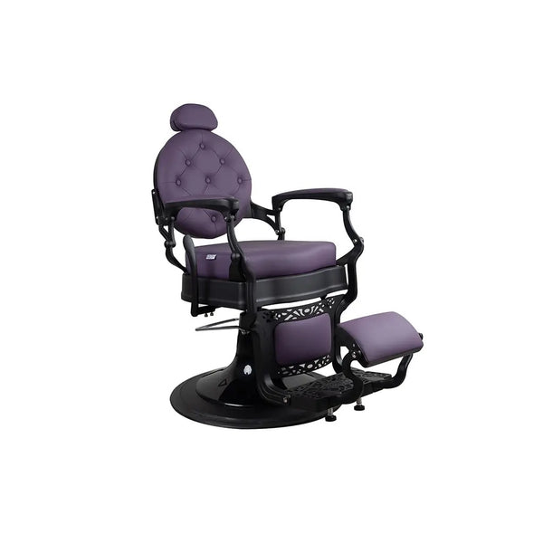 Fauteuil de coiffeur FR 58019 A3 Noir mat Violet Dubaï (030)