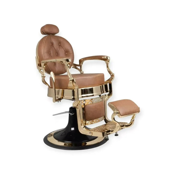 Friseurstuhl FR 2530 Goldchrom Extra Dick Miami Tan (035)