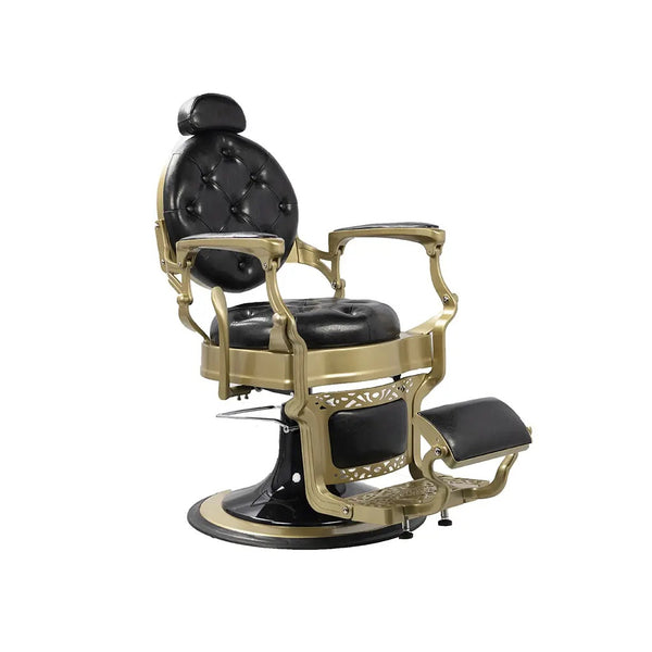 Fauteuil de barbier FR 58014 HC cadre peint en or, noir profond (008)