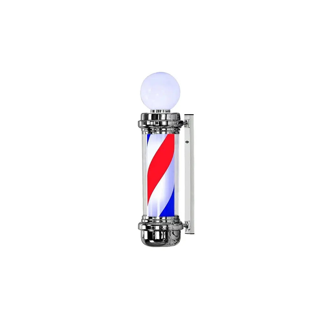 DITA Friseurschild Silber BP 07 98cm LED Rotierendes klassisches Barbershop-Schild