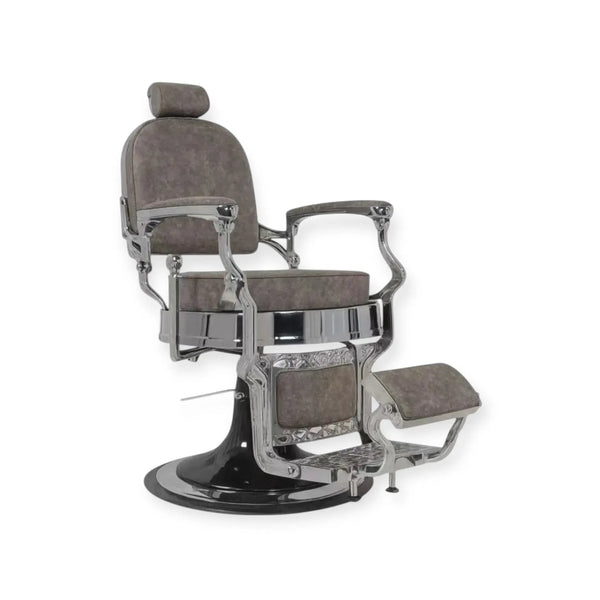 Friseurstuhl in Silber-Chrom FR 58034 A3 Square Schwarz Zypernbraun (005)