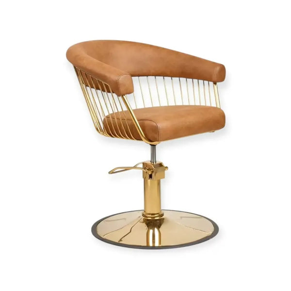 Salon Koltuğu FR 88064 C4 Altın Renkli Gövde Taba (035)