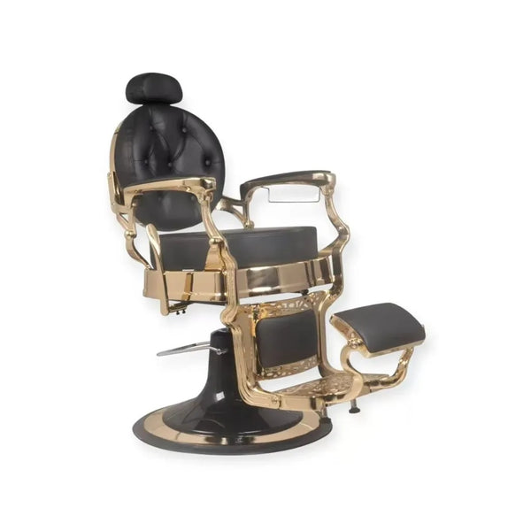 Friseurstuhl FR 2530 Goldchrom Extra Dick Miami Schwarz (004)