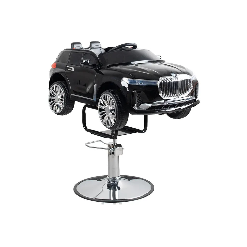 Kinderkapsstoel FR 33010 zwart, kinderautovormige kappersstoel