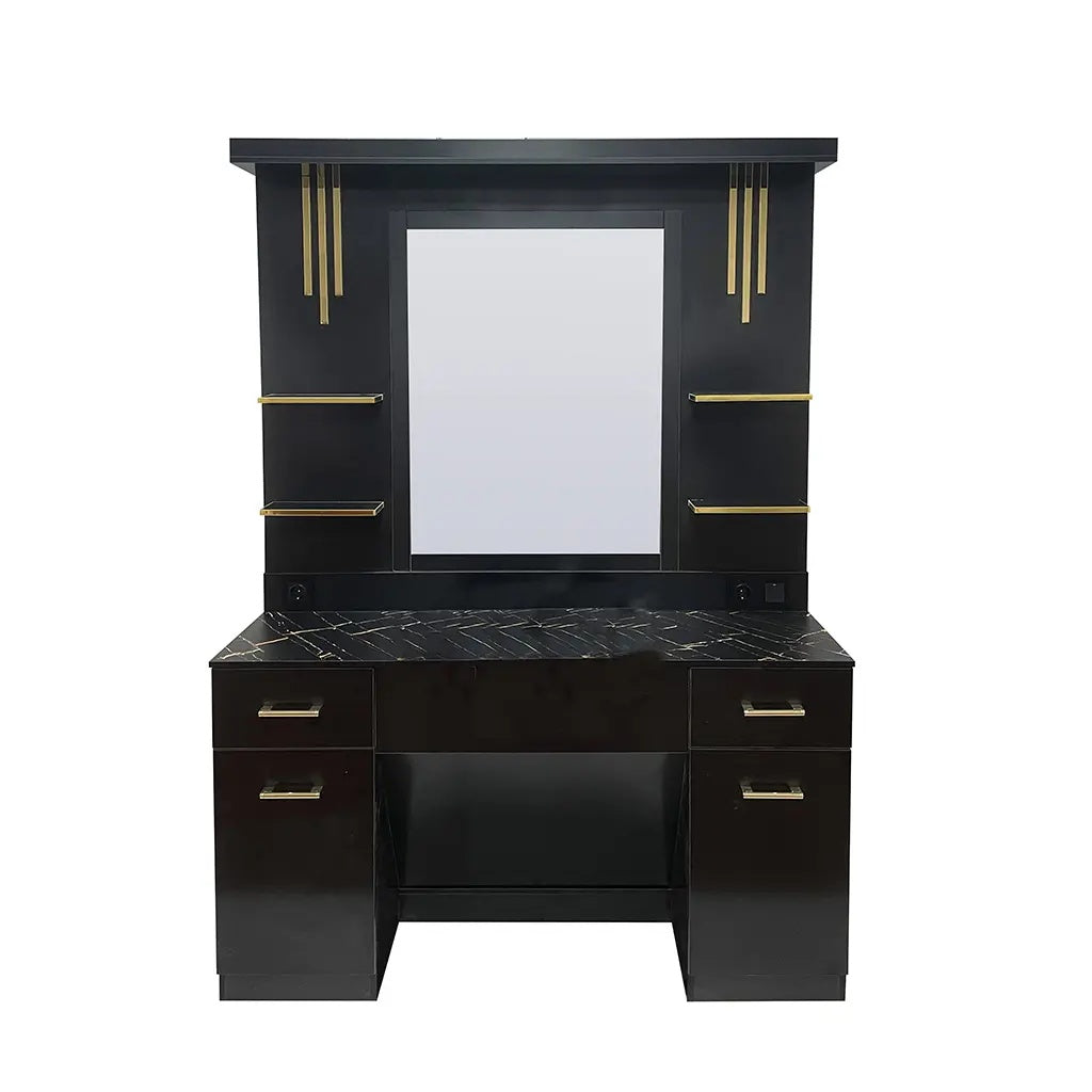 0162 Mirror Station MS 30 Black & Gold