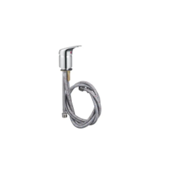 Rubinetto Argento con Tubo Rubinetto Professionale per Lavabo da Barbiere per Uso in Salone