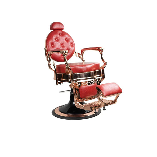 Friseurstuhl in Roségold-Chrom FR 58014 HC Utrecht 009 Rot