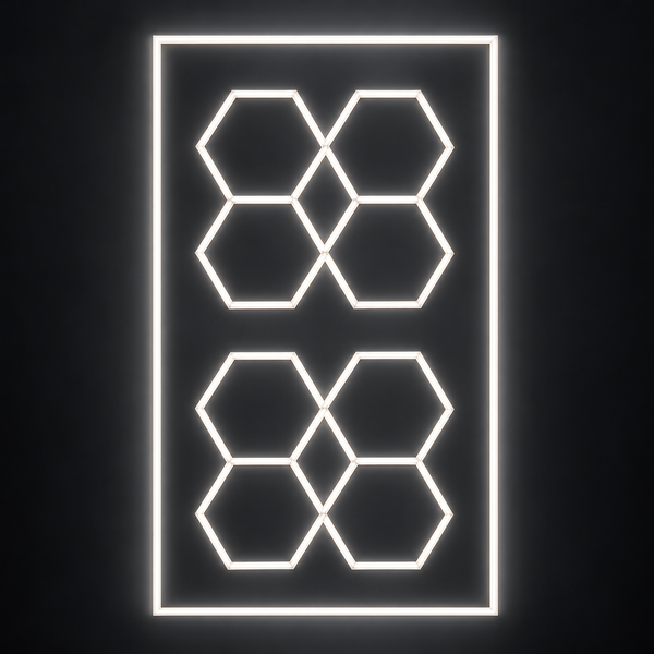 Salonbeleuchtung Hexagon-Leuchte HLT 4 Stück