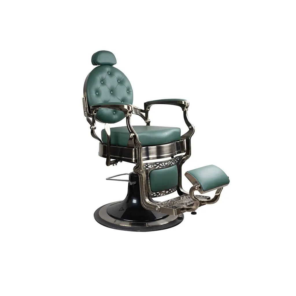 Friseurstuhl FR 58014 HC Bronze Chrom Winnipeg Green (026)