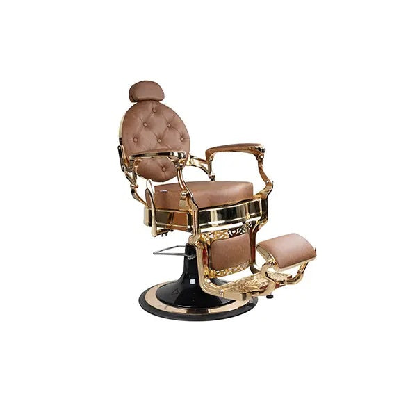 Fauteuil de coiffeur FR 58022 HC Structure dorée Amsterdam Tan (035)