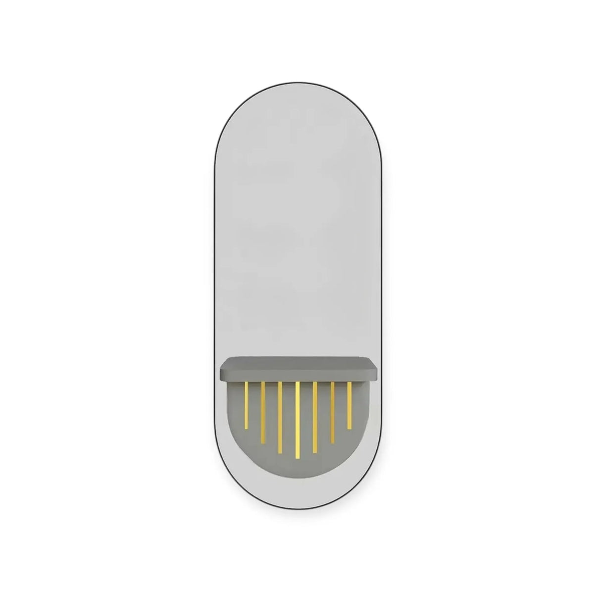 DITA Salonspegel JS 05 Grijs & Goud LED met Stopcontacten & Droogapparatenhouder