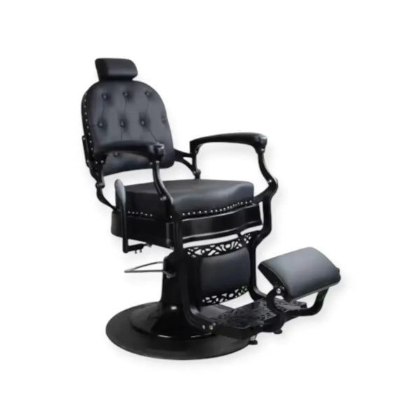 Fauteuil de coiffeur FR 58028 HC Noir mat Dossier carré Seattle Noir (004)