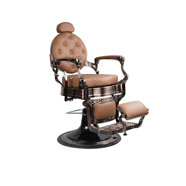 Fauteuil de coiffeur FR 58015 A3 Rouge Bronze Chrome Structure Hamburg Orange (031)