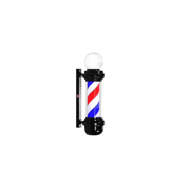 DITA Barber Pole Black BP 07 98cm LED Rotating Classic Barbershop Sign