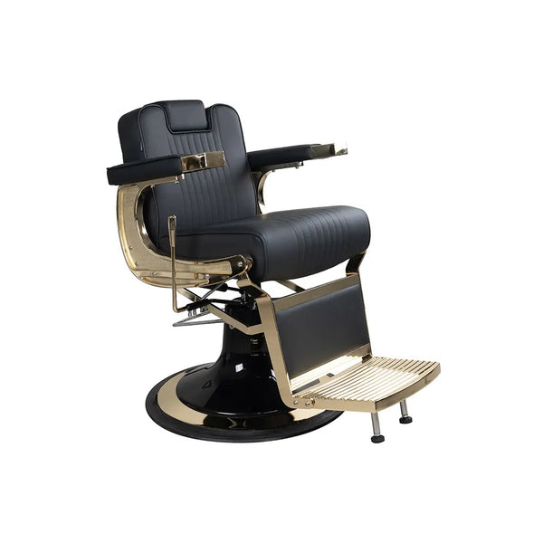 Barber Chair FR 58003 HC Gold Frame Lille Black (004)