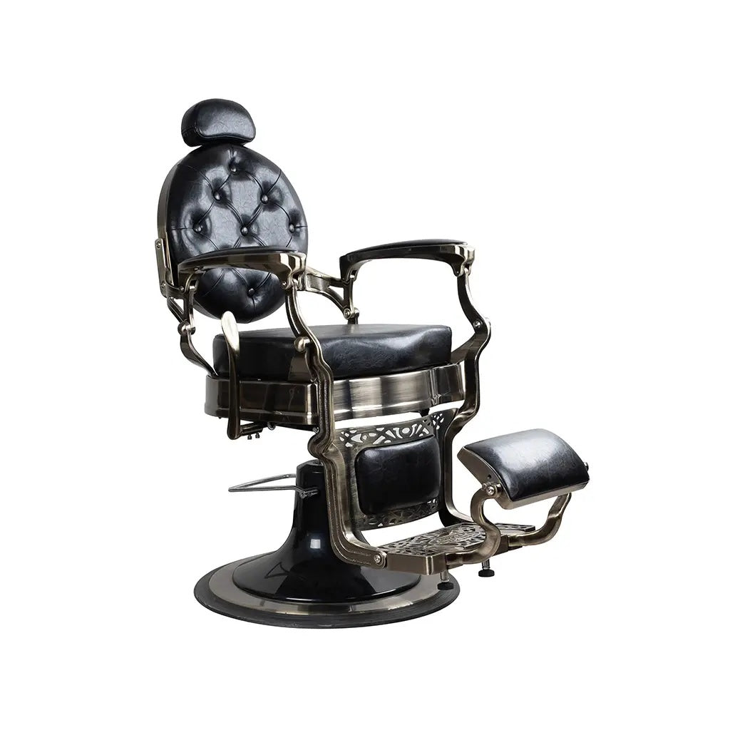 Friseurstuhl FR 58014 HC Bronze Chrom Winnipeg Schwarz (008)