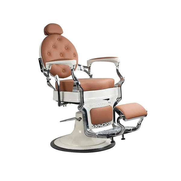 Barber Chair FR 58014 HC Cream and Chrome Paris Orange (031)