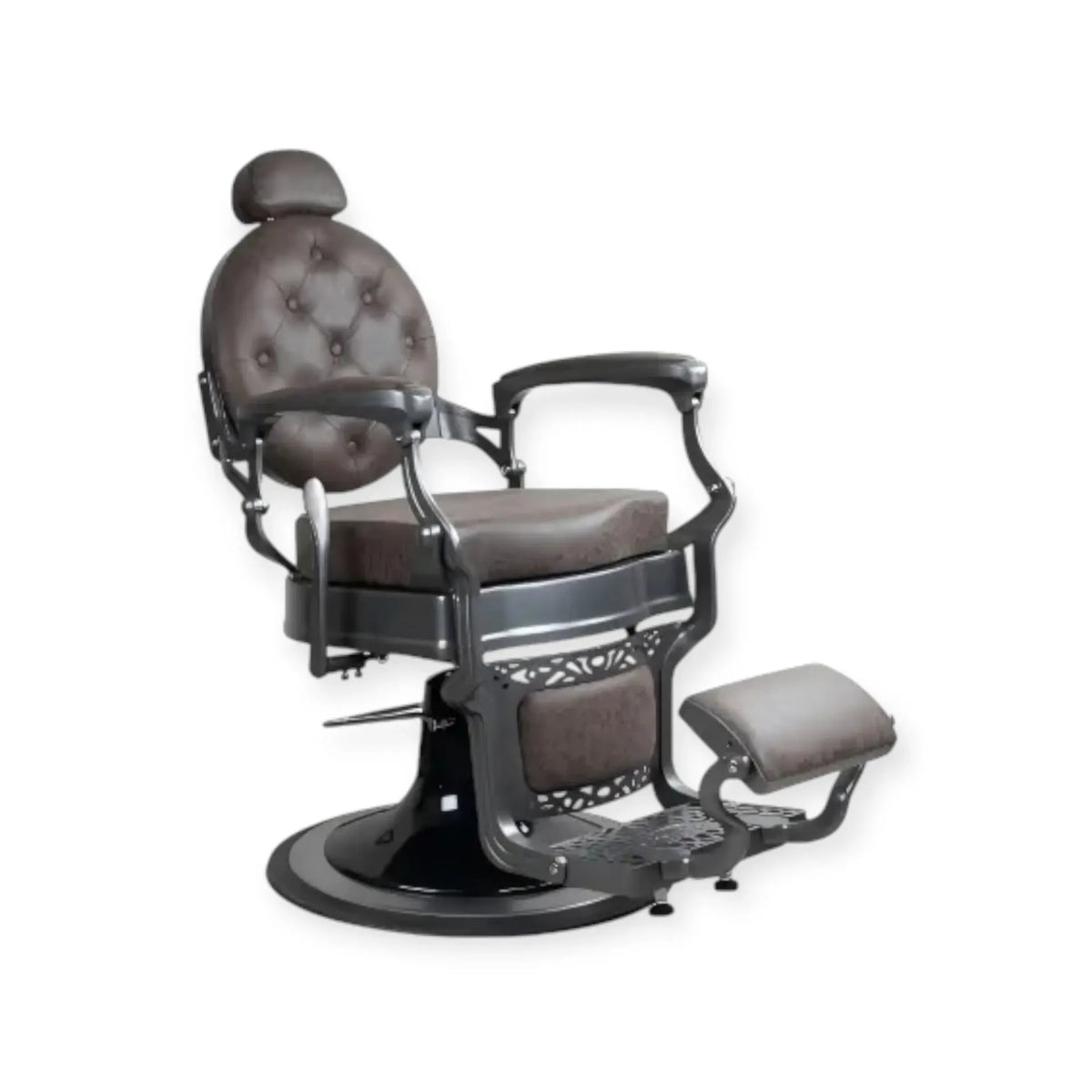 Friseurstuhl FR 58020 A3 Grauer Rahmen Saint Paul Braun (005)