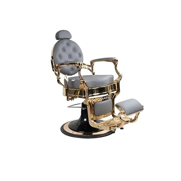 Fauteuil de coiffeur FR 58022 HC Structure dorée Gris Amsterdam (034)