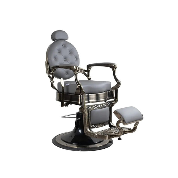 Barber Chair FR 58014 HC Bronze Chrome Winnipeg Grey (034)