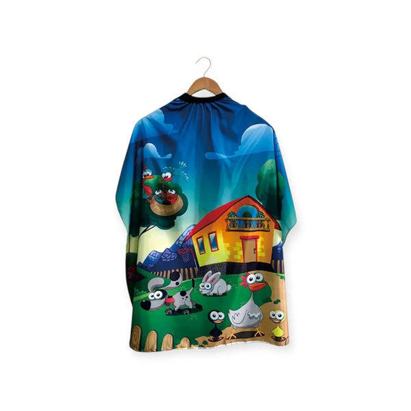 DITA Kids Barber Cape - Fun Cartoon Design Haircut Cape