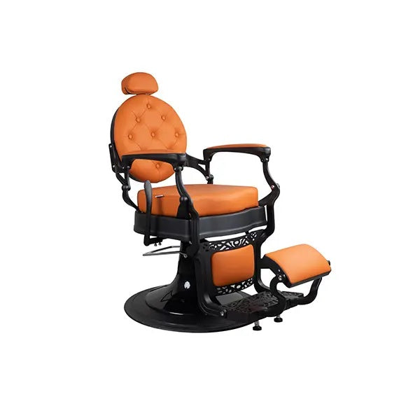 Friseurstuhl FR 58019 A3 Schwarz Matt Dubai Orange (027)