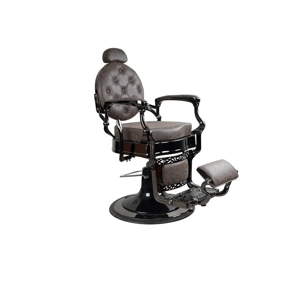 Fauteuil de coiffeur FR 58023 A3 Chrome noir Marron New York (005)