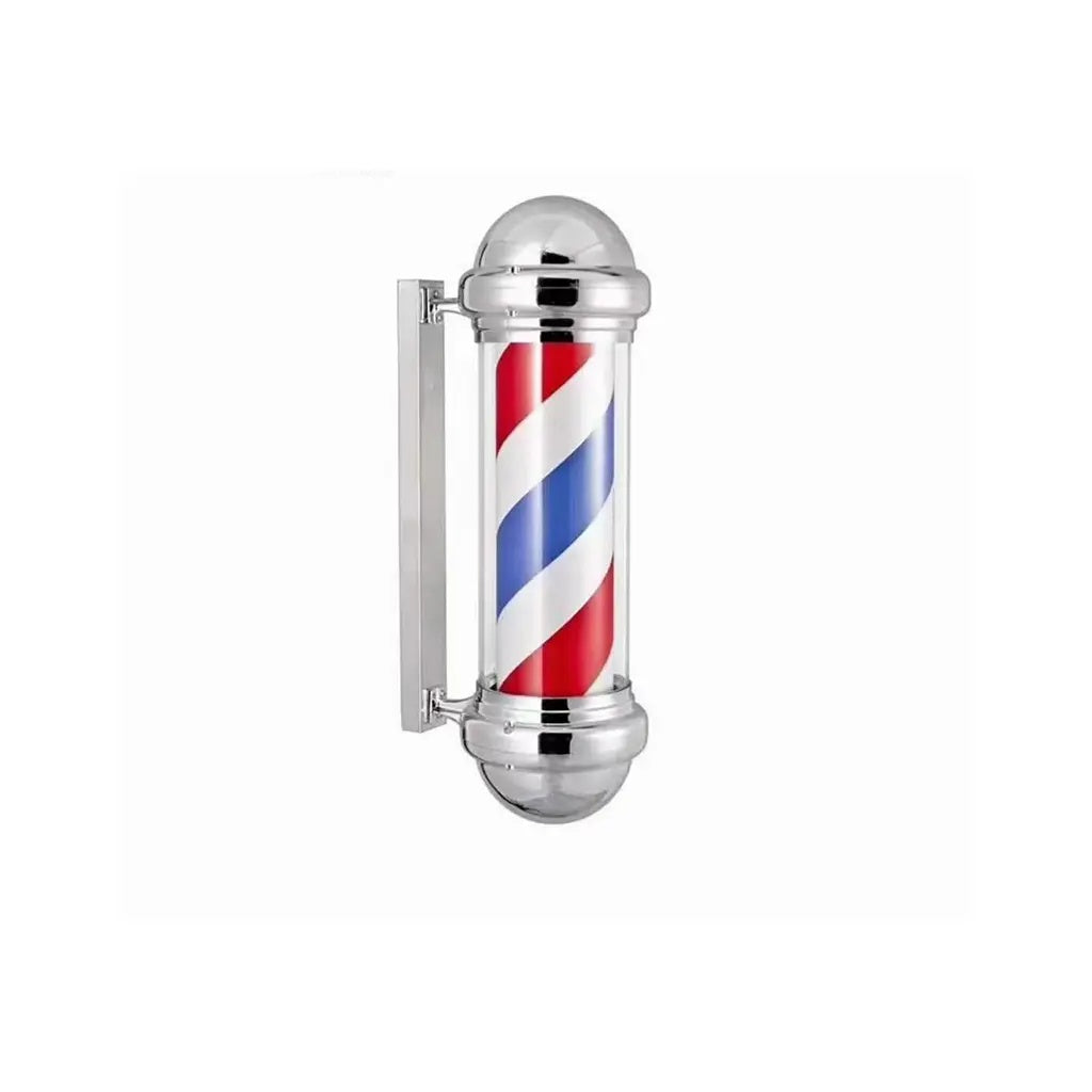 DITA Kapperspaal Zilver BP 05 - 128,5cm LED Draaiend Klassiek Kapperszijn