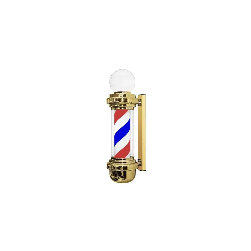 DITA Barber Pole Gold BP 02 98cm LED Rotating Classic Barbershop Sign