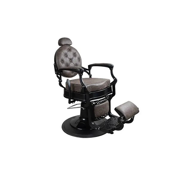 Fauteuil de coiffeur FR 58019 A3 Noir mat Brun Dubaï (005)