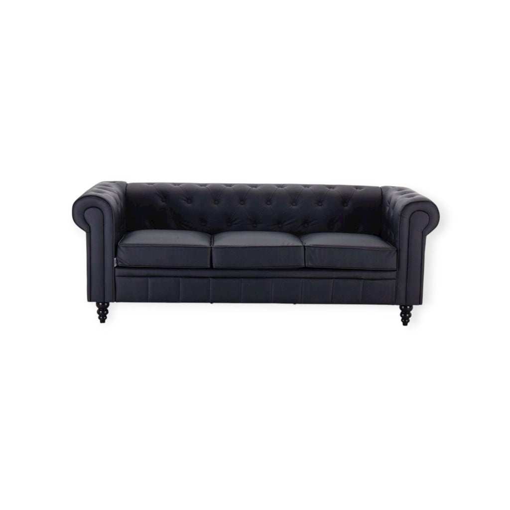 Chesterfield bank 0379 3 EA007 zwart