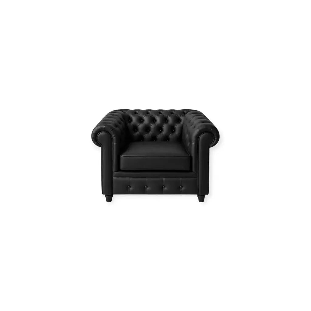 Chesterfield 1-zitsbank zwart TR
