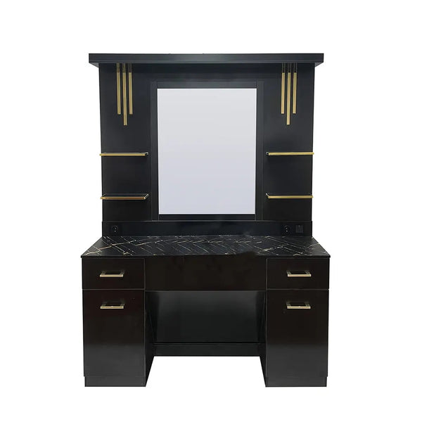 0162 Mirror Station MS 30 Black & Gold