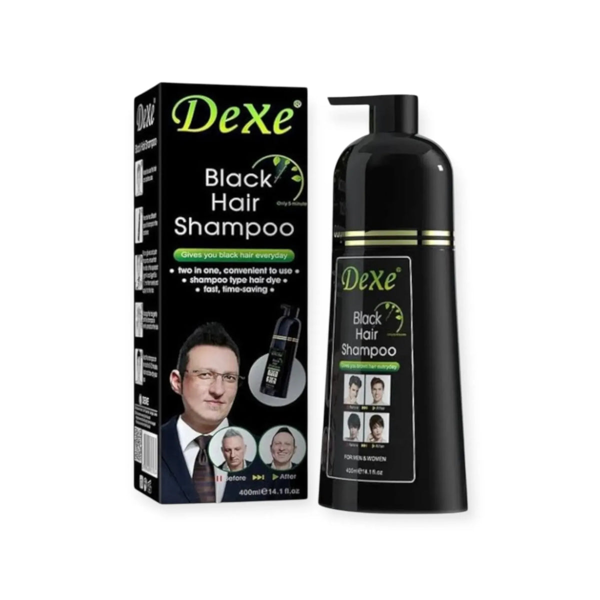 Dexe Haarfarbshampoo Schwarz 1000ml