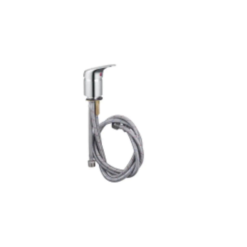 Silver Faucet with Hose Professional Barber Sink Faucet for Salon Use