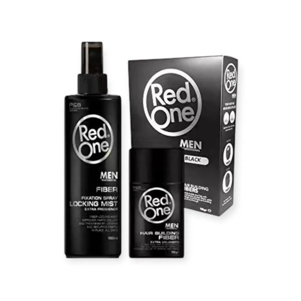 RedOne Haarfiber Tonic Set Zwart 100ml + 12gr