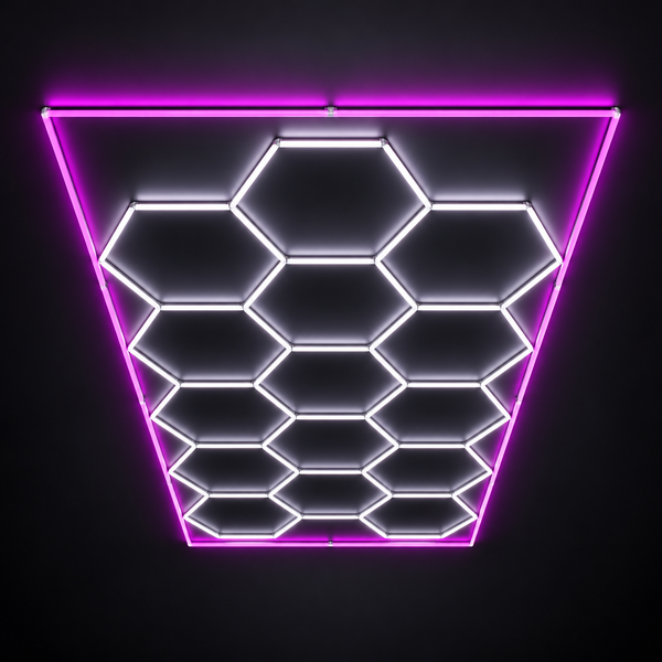 Salon Lighting Hexagon Light Pink